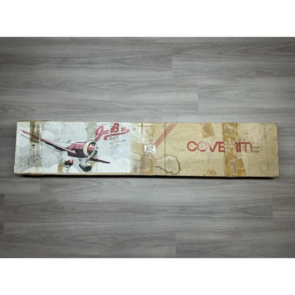 Vintage Coverite Gee Bee Model E Airplane Kit RC Balsa Unbuilt Rare Original Box